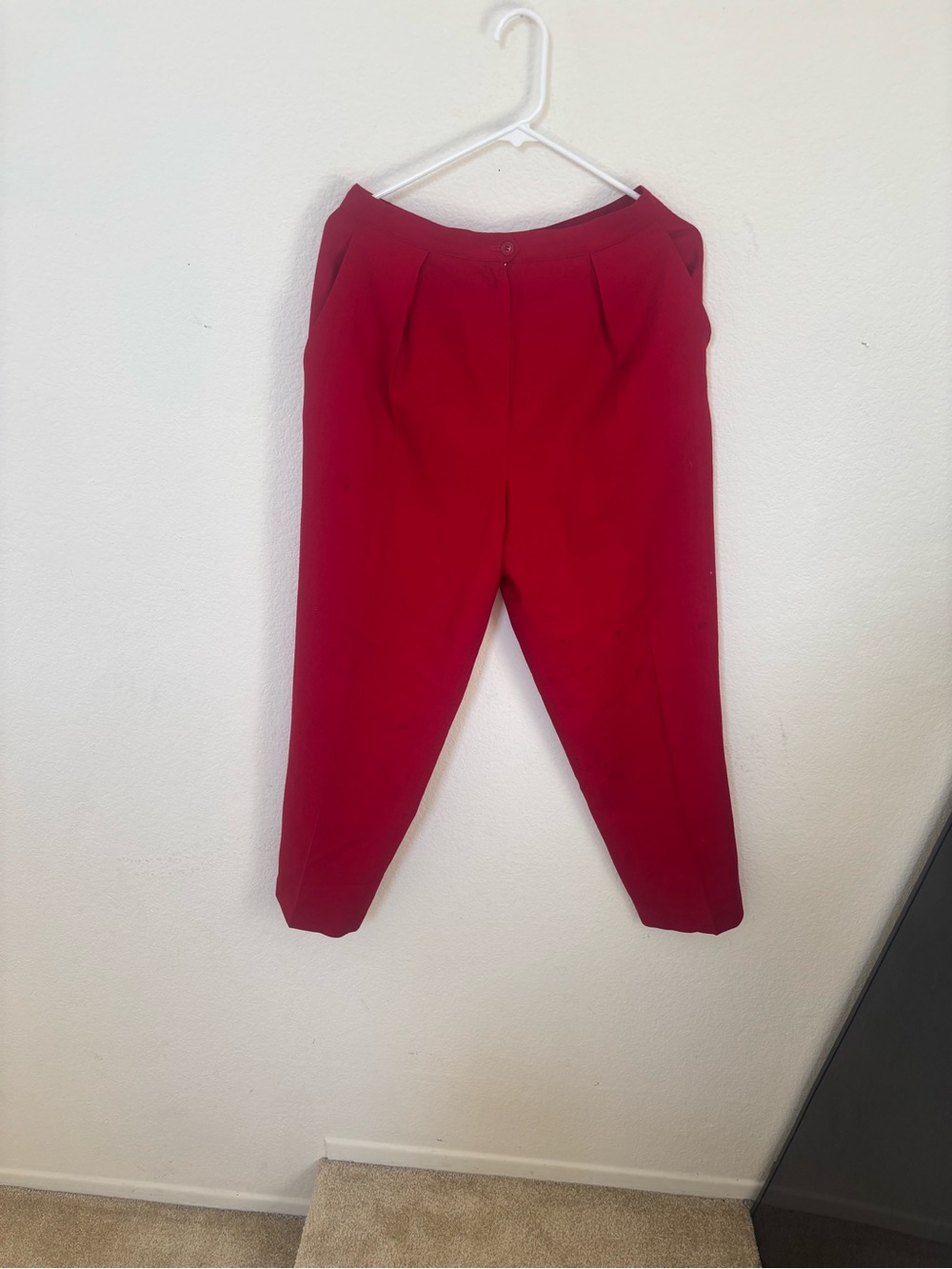 Rena Rowan Vintage Red Wool Dress Pants 12P Petite
